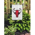 thumbnail image 2 of SIDONKU Red Horn Bull Head Mascot Face Front Sport Aggression Aggressive Garden Flag Decorative Flag House Banner 12x18 inch, 2 of 2