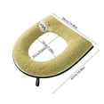 thumbnail image 3 of Kumdkd Green Thickened Toilet Seat Cover with Handle, Winter Warm Waterproof Toilet Seat, Removable Soft Fabric Toilet Lid Cover for Cold Weather, Universal Fit for Most Toilets, Easy Clean, 3 of 6