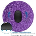 thumbnail image 4 of Disketp Glitter Purple Small Mouse Pad 7.9x7.9 Inches,Washable Round Mousepad For Office Laptop Computer,Non-Slip Rubber Base Mouse Pads For Wireless Mouse, 4 of 9