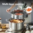 thumbnail image 6 of DENEST 32.5cm 5 Tier Stainless Steel Steam Cooker Steamer Pan Cook Pot Set kitchen, 6 of 14