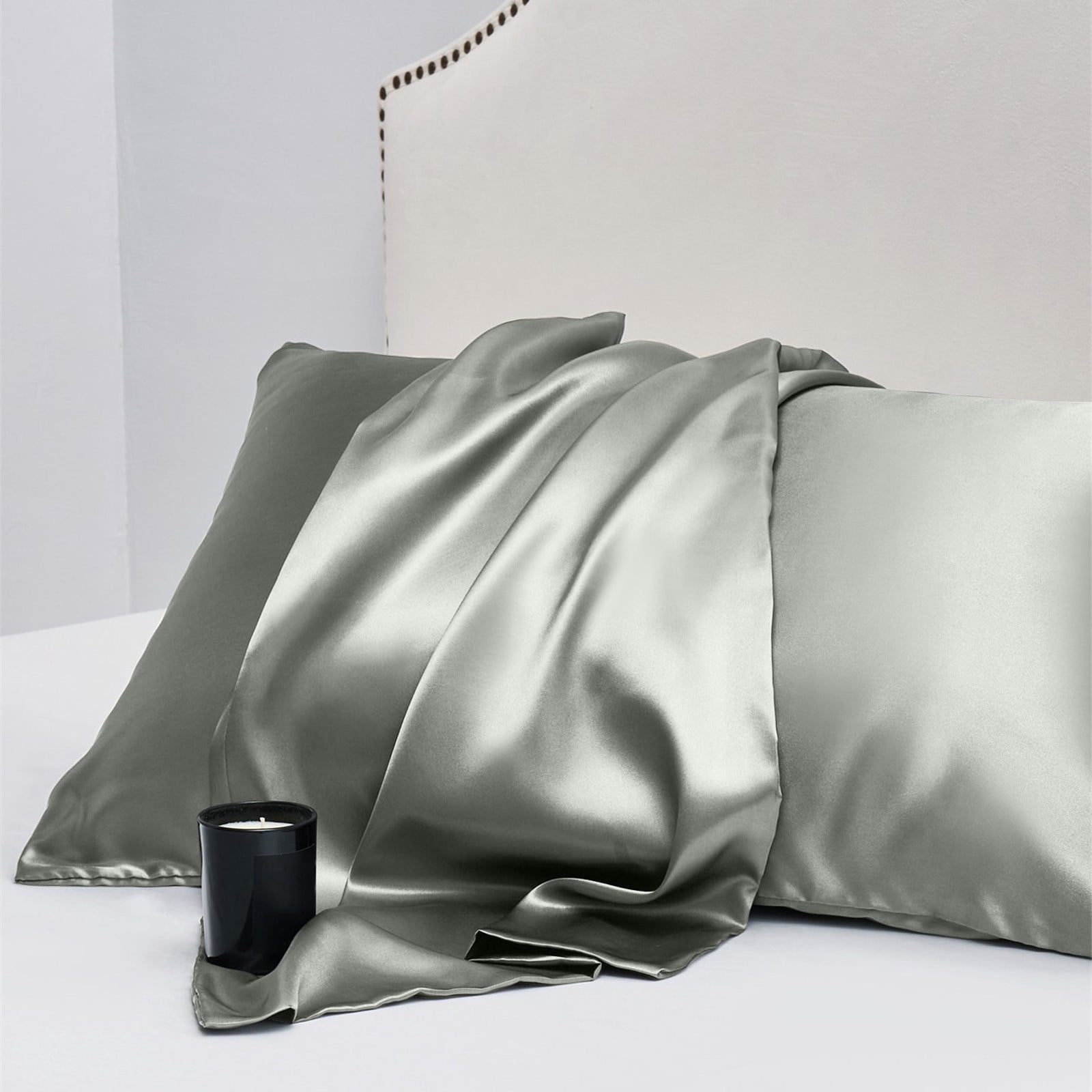 Long Silk Pillowcase, Silk Pillow Cases for Hair and Skin with Zipper, Gifts for Women Men