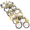 thumbnail image 2 of New Year Party Paper Glasses 6Pcs Assorted Color Festive Photo Prop Eyewear, 2 of 4