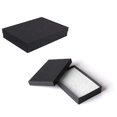 thumbnail image 1 of Paquete de 10 cajas de regalo y venta al por menor de joyería de color negro mate rellenas de algodón Tamaño: 7 "x 5" x 1-1/8 "pulgadas por R J Displays, 1 of 4