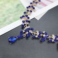 thumbnail image 2 of BRIGHTFUFU 1 juego de collar y aretes de moda conjunto de joyas de diamantes de imitación para mujer accesorios de vestido de novia para mujer (azul), 2 of 7