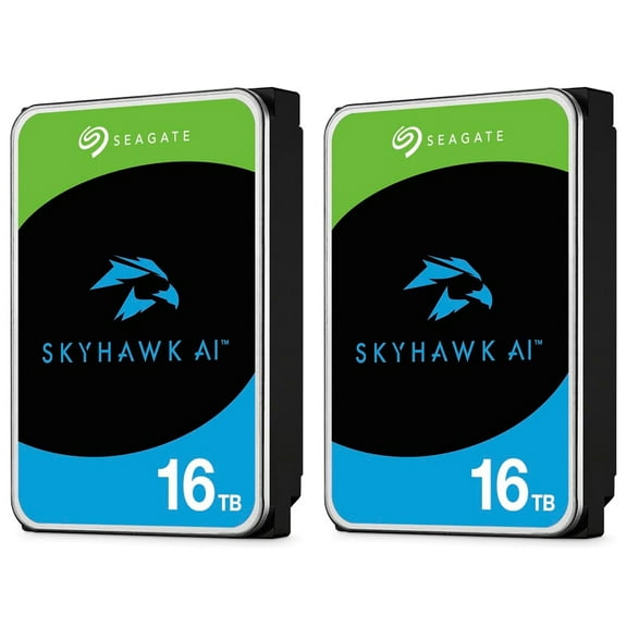Seagate Skyhawk AI 16TB Video Internal Hard Drive HDD 3.5 Inch SATA 6Gb/s 512MB Cache 2pk