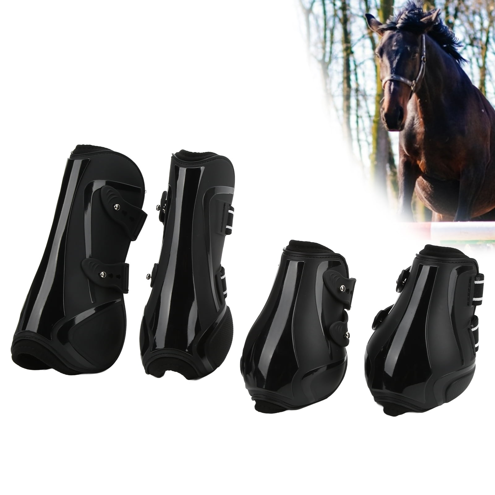 4Pcs Neoprene Horse Boots Leg Protection Wraps Shock 4Pcs Neoprene Horse Boots Leg Protection Wraps Shock