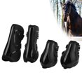 thumbnail image 3 of Horse Boots, 4pcs PU Shell Front Hind Horse Leg Boots Horse Leg Wraps Ice Boots For Horses Tendon Fetlock Brace Guard Boots For Riding Shock Absorbing, 3 of 7
