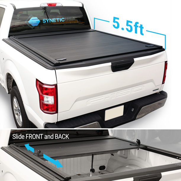 For 2015 2020 F 150 F150 5 5ft Short Truck Bed Syneticusa Aluminum Roll Up Waterproof Retractable Low Profile Hard Tonneau Cover Cargo Walmart Com Walmart Com