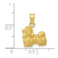 thumbnail image 4 of 14K Yellow Gold Charm Pendant 18 mm 13 Diamond-Cut Shih Tzu, 4 of 4