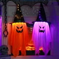 thumbnail image 1 of Xihbxyly Luces de Sombrero de Bruja de Halloween, Cadena de Luces Led Colgantes, Decoración Exterior Impermeable, Funciona con Pilas para Fiestas o Jardín, Material de Poliéster Ligero, Tamaño de 105, 1 of 7