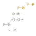 thumbnail image 3 of Ritastephens Solitaire Stud Cubic Zirconia Cubic Zirconia Earrings, 2 Ct. T.W., 14k Yellow Gold, Includes Gift Box, 3 of 6