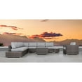 thumbnail image 3 of Living Source International 11-Piece Rattan Sectional Set with Cushions in Brown, 3 of 5