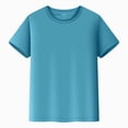 thumbnail image 2 of Kaprioy Girls T Shirts Toddler Tops Summer Kids T Shirts Short Sleeve Plain Tops Tees Boy Girl Unisex Crew Neck T Shirt, 2 of 6