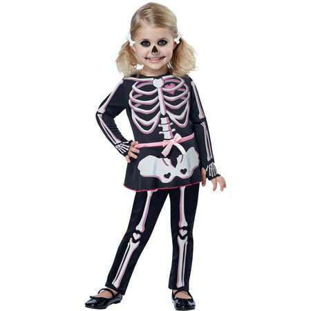 Itty Bitty Bones Skeleton Girl Toddler Costume