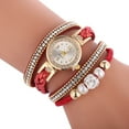 thumbnail image 1 of Reloj de pulsera de cuarzo Wmkox8yi Vintage Weave Wrap para mujer, 1 of 6