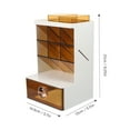thumbnail image 2 of UPGRATOR Desktop Supply Organizer White Tea Color 1Pcs 8.3x5.7x5.1in, 2 of 8