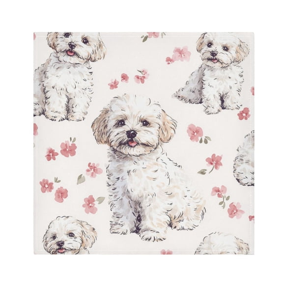 Qxltty Lovely Dog Napkins 20×20in Perfect for Parties Dinners Weddings Cocktail Housewarming Cloth Napkins Set of 6