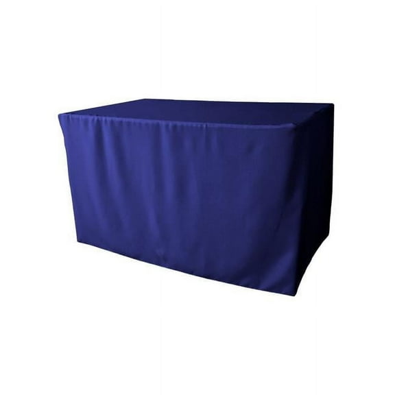 LA Linen TCpop-fit-48x30x30-RoyalP50 1.8 lbs Polyester Poplin Fitted Tablecloth, Royal