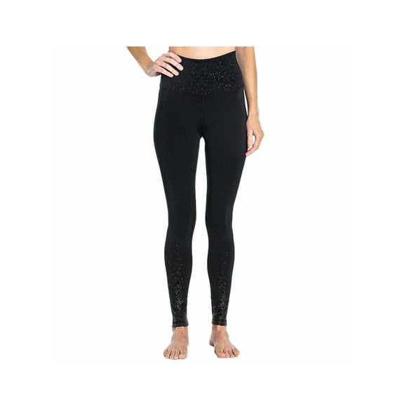 Z by Zobha Womens Size XX-Large High Waisted Shine Ankle Length Leggings, Black Ombre