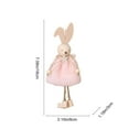 thumbnail image 3 of Colorful Easter Bunny Figurines - Set of 4 Hanging Ornaments for Easter Table Decor, Spring Tea Party & Baby Shower Centerpiece, Cute Plush Rabbit Decorations, 3 of 6