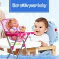 thumbnail image 3 of LIANGXR Portable Foldable Designs Crib Bed Dollhouses Accessory for 9 Reborns Dolls With Sturdy Frame and Soft Bedding, 3 of 9