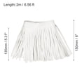 thumbnail image 2 of Unique Bargains 2 Yards 6 Inch Faux Leather Fringe Trim Tassel Fringe for Sewing, Beige, 2 of 6