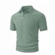 thumbnail image 2 of Ceisia Men's Slim Fit Short Sleeve Polo Shirt Solid Color Vertical Stripe Knit with Chest Pocket Green S Gifts, 2 of 7