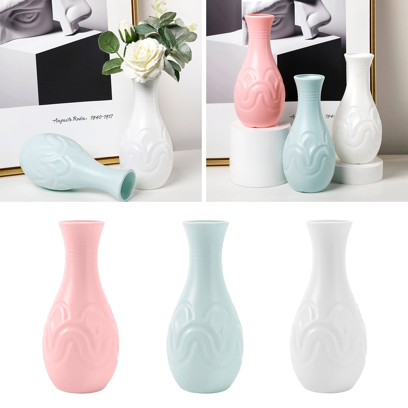 Honrane Flower Vase Geometric Unbreakable Ornamental ShatterProof