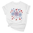 thumbnail image 2 of Busydd Independence Day T Shirts for Women Fashion American Flag Print 4th of July Patriotic Tshirts Casual Round Neck Short Sleeve Summer Tops Comfy Cotton Graphic Tees L, 2 of 5