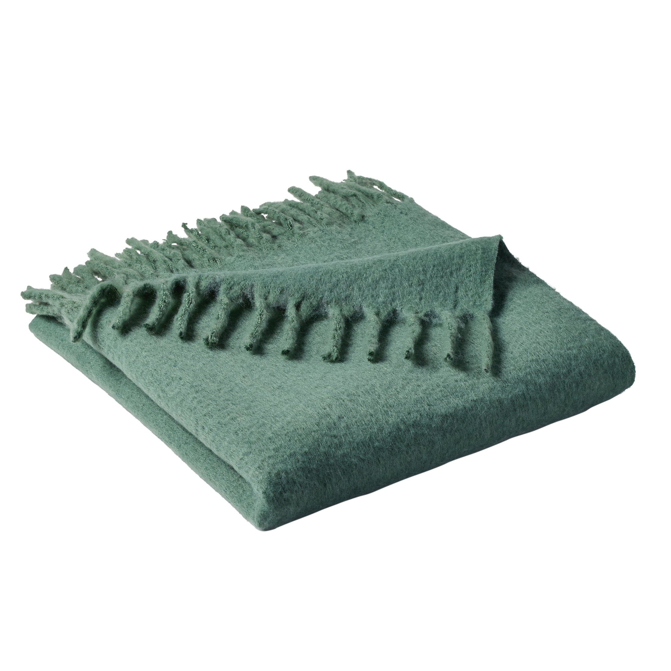 Better Homes & Gardens Faux Mohair Cozy Couch Throw Blanket Green Ash, 50x72"