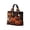 Orange, variant on Halloween Quilted Tote Bag Pumpkin Ghost Spider Cat Pattern Handbag Polyester Shoulder Bag For Daily Travel Holiday Party(White-43Cm)