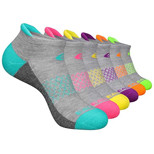 Eallco Womens Ankle Socks 6 Pairs Running Athletic Cushioned Tab Socks 