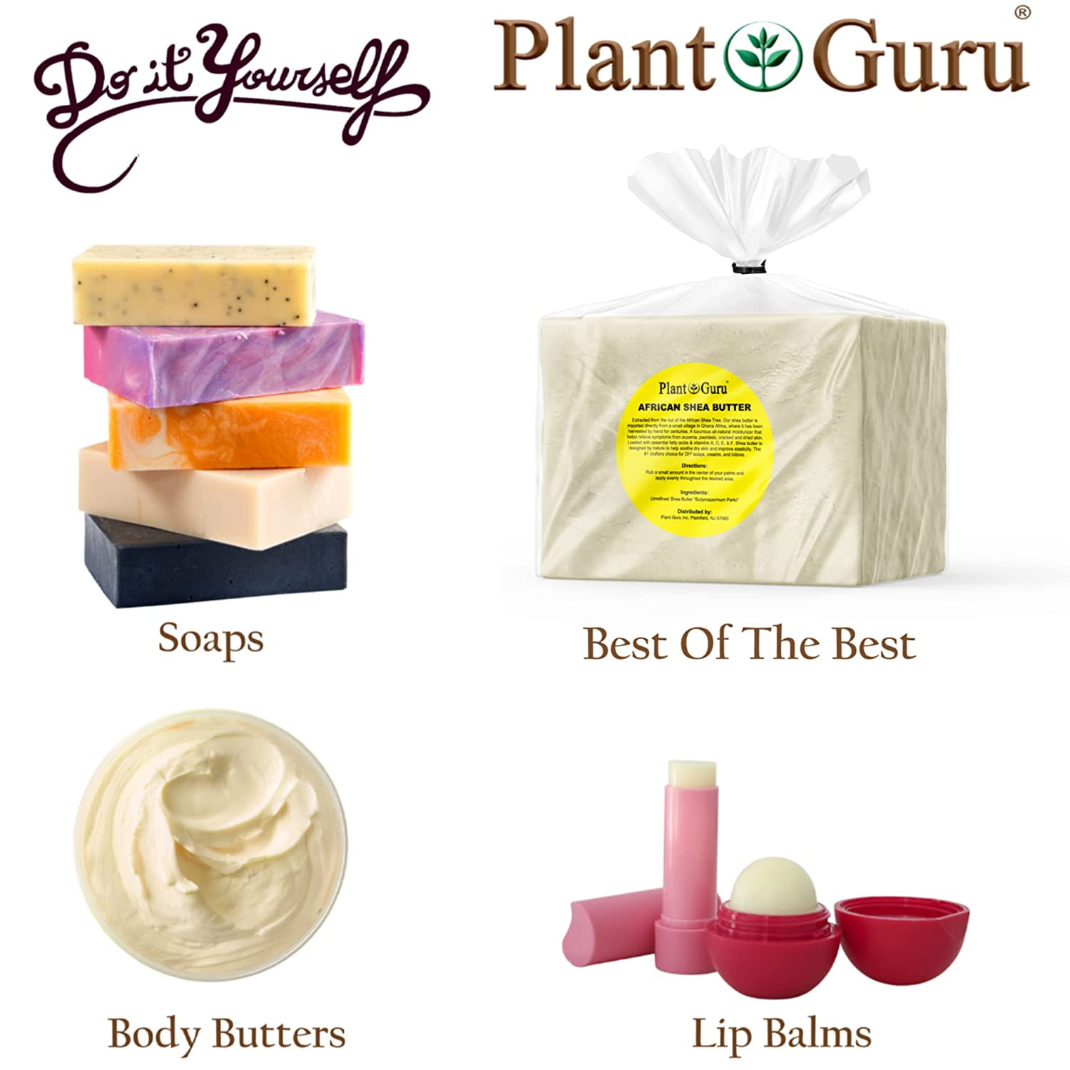 Raw African Shea Butter 32 oz. Bulk 100% Pure Natural Unrefined Organic Ivory Imported From Ghana DIY Crafts, Body, Lotion, Cream, lip Balm, Soap Making, Eczema, Psoriasis, Stretch Marks.