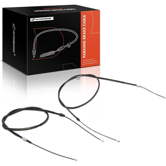 A-Premium Rear Driver and Passenger Side Parking Brake Cable Assembly Compatible with Chevrolet and GMC Models: Silverado 1500 2009-2013, Sierra 1500 2009-2013, 2-PC Set - Replace# 20848624