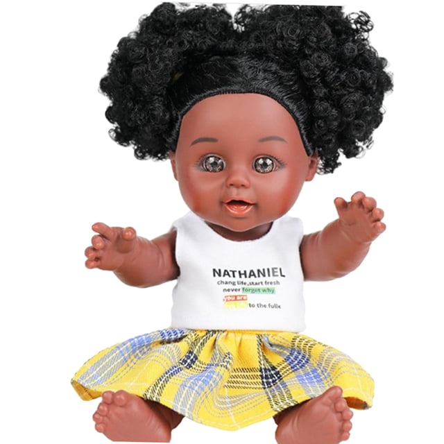 Muñeca de Simulación, Colección de Regalos de Cumpleaños, Linda Muñeca Negra Africana, Muñeca Negra Africana de , Muñeca Negra para Niñas, B Amarillo Yotijar Juguetes De Muñeca