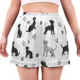 thumbnail image 7 of joogoo Women's Pajama Lounge Shorts Silhouette Doodle Dogs Bottoms Sleep Short M, 7 of 7