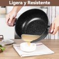 thumbnail image 3 of NOVRY Olla Alta Antiadherente 4.1L,Olla Sopera con Tapa de Vidrio,Libre de PFOA,Cacerola con Mangos Ergon&oacute;micos,Apto para Estufas, Inducci&oacute;n,Gas y Cer&aacute;mica,F&aacut, 3 of 7