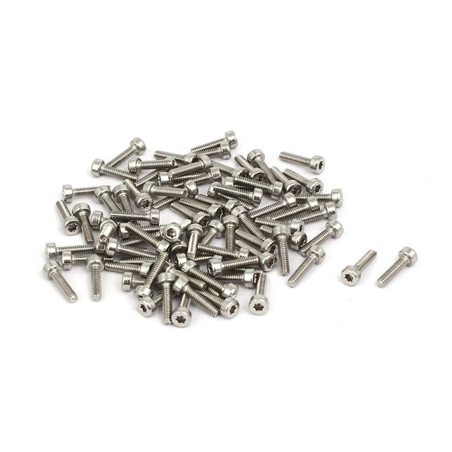 Unique Bargains M2x8mm Thread T6 Torx Drive 304 Stainless Steel Torx Socket Head Cap Screw 80pcs