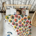 thumbnail image 3 of Colorful Peacock Duvet Cover and Pillowcase Set for Single Bedding, Bedroom Accessories for Kids Teens, 3 of 5