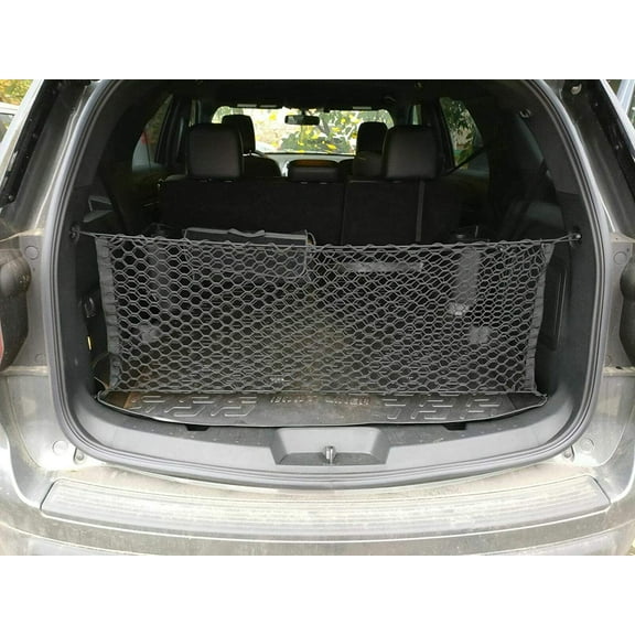 EACCESSORIES EA Trunk Organizer Cargo Net for Ford Explorer 2011-2019 – Envelope Style Cargo Net – Premium Mesh Car Trunk Organizer Vehicle Carrier Storage – Compatible Ford Explorer 2011-2019