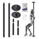thumbnail image 2 of Tubo para Pole Dance Profesional SereneLife, Giratorio 360°, Altura Ajustable, Portátil y Desmontable, Bastón de Baile, Spinning Dancing Pole, Negro, 2 of 9