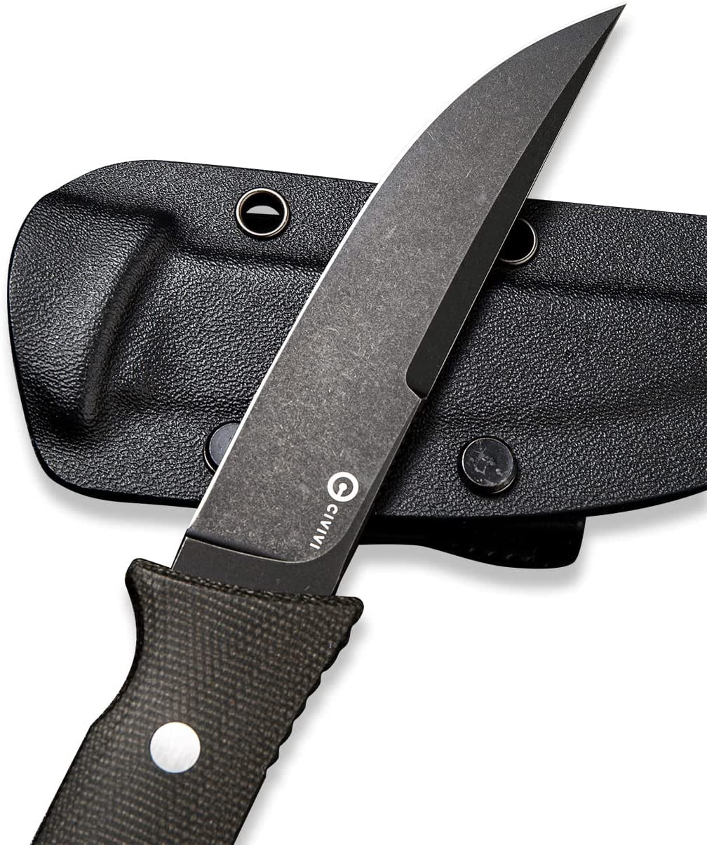 CIVIVI 4.07 in Drop-Point D2 Blade Tactical Knives, with Black Lanyard C19046-4