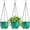 Green, variant on Tutuviw 3 Pcs Self Watering Hanging Planters Indoor Outdoor Hanging Plant Pot Basket Plastic Hanging Flower Pots with Drainage Hole and Hooks for Garden Home Wall Decor (Green)