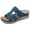 Blue, variant on Utoimkio Wedge Sandals for Women Wide Width Summer Casual Beach Sandals for Women with Arch Support Casual Walking Shoes