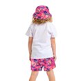 thumbnail image 5 of WOLLED Kids Toddler Pull on Swim Trunk Swimsuit for Boys Girls Summer Hawaiian Beach Shorts Elastic Waist Shorts+matching Hat Set 2-13T, 5 of 10
