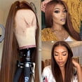 thumbnail image 5 of Dark Brown Straight Lace Front Wigs 13x4 Human Hair Lace Front Wigs for Black Women #4 Chocolate Brown Brazilian Remy Hair Lace Wig with Baby Hair, 5 of 7
