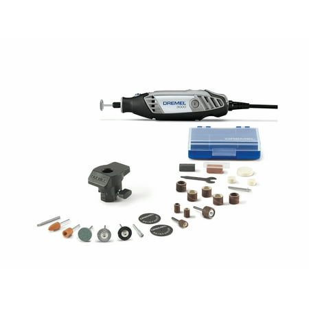 Dremel 3000-1/24 Variable-Speed Rotary Tool Kit - 1 Attachment & 24 Accessories, Ideal for Variety of Crafting and DIY Projects – Cutting, Sanding, Grinding, Polishing, Drilling, and Engraving