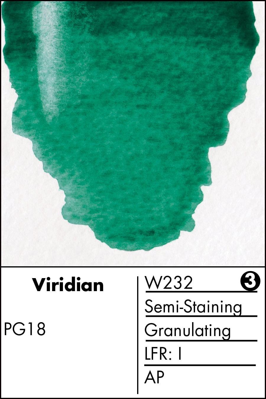 Grumbacher Finest Artists' Watercolor - Viridian, 14 ml tube