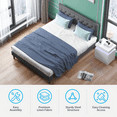 thumbnail image 2 of Mjkone Bed Frame with Headboard,Queen Upholstered Platform Metal Bed Frame with Steel Slat Support / No Box Spring Needed / Easy Assembly/No Mattress,Dark Grey, 2 of 7
