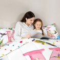 thumbnail image 4 of Castle Fairy Floral Letter K Hummingbird Full Size Comforter Sets 3 Pieces for Teens,Watercolor Pattern Bedding Sets, 4 of 6